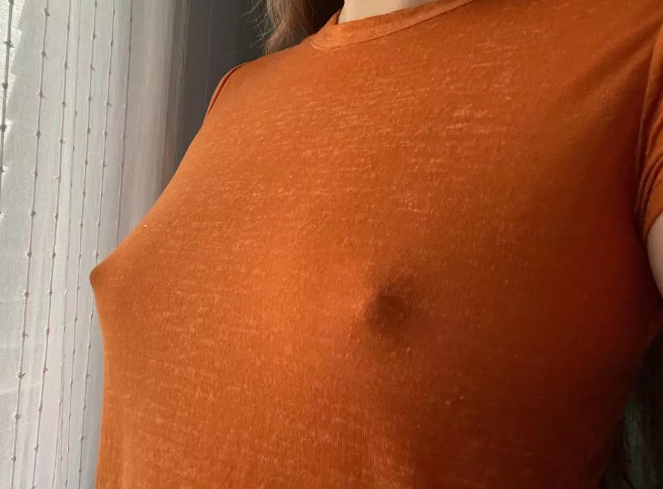 I love having my tiny tits teased through my top