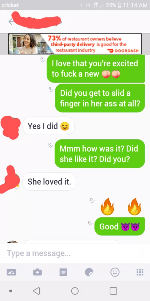 I LOVE it when hubby talks to me about his dates! 👿 I'm so wet now 💦