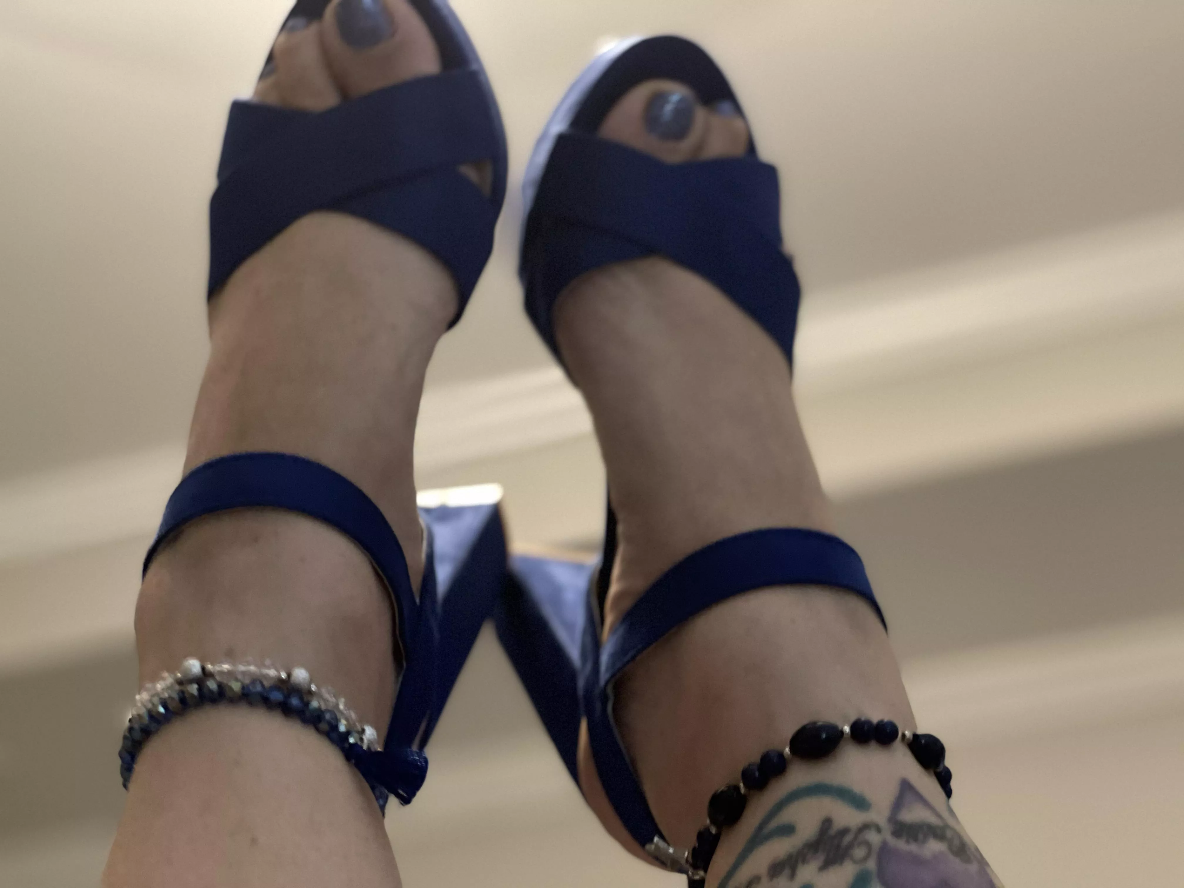 I love my blue heels I love my blue heels