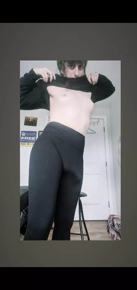 I love my yoga pants hehe. Daddy said I don't have to wear panties around the house π₯΅ππ