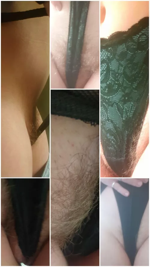 I love pulling my underwear deep into my Hairy Pussy