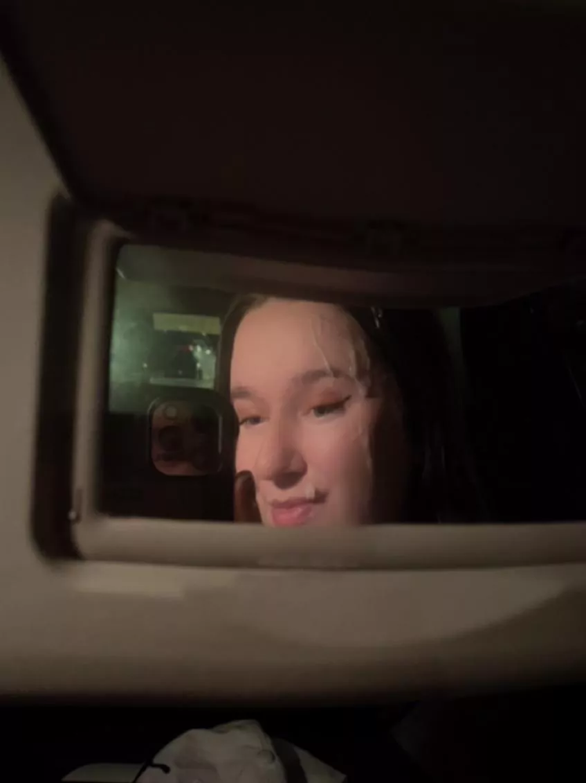 I love selfies in the little car mirror ;)