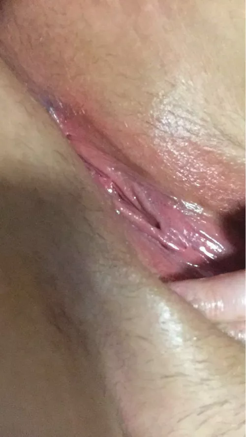 I love spreading my wet pussy open for you
