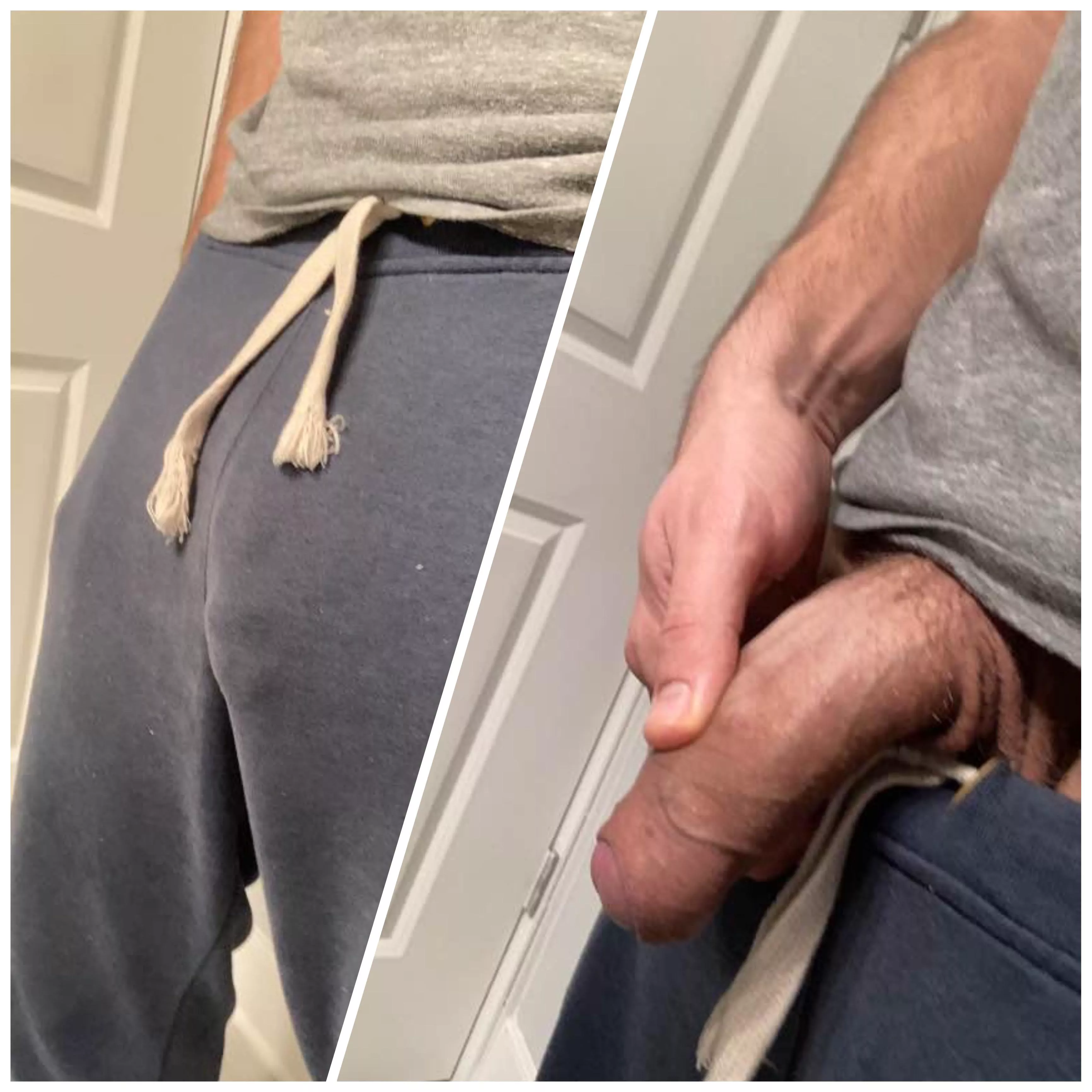 I love sweatpants! They always give it away… I love sweatpants! They always give it away…