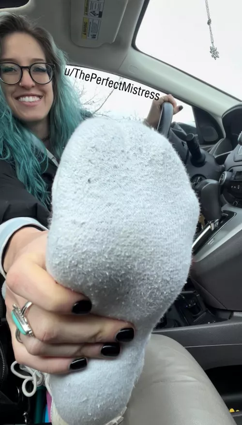 I love teasing you with my white ankle socks!