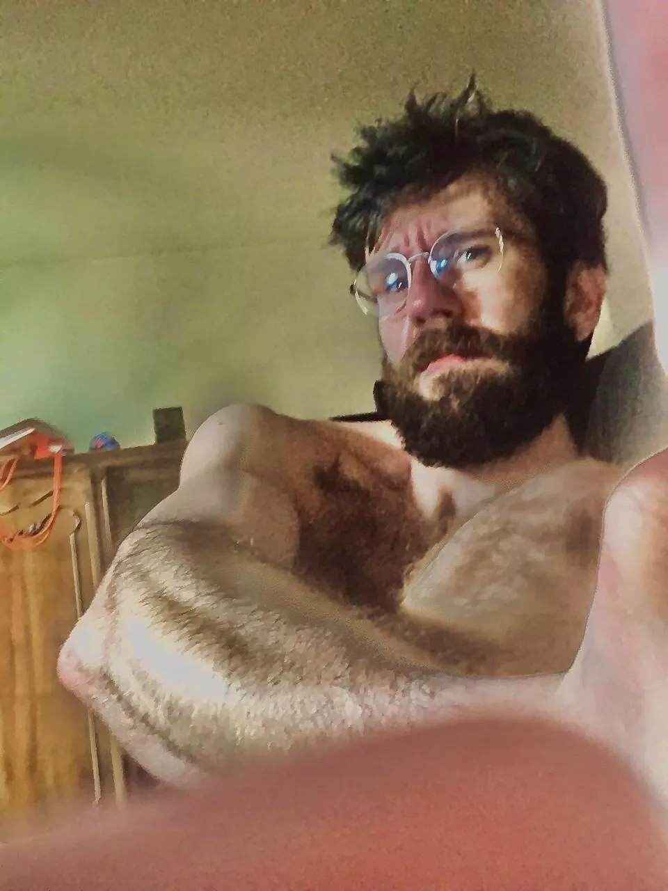 I love this shot– I’m all messy and clearly not photo ready but I kinda look most like me in all senses (M/34)