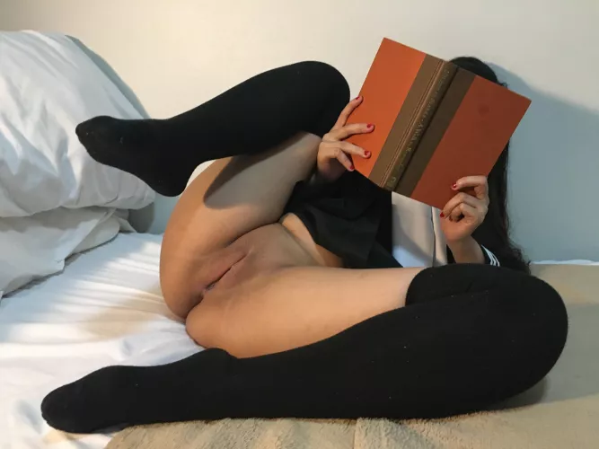 I love to study in my Thigh-highs! I love to study in my Thigh-highs!