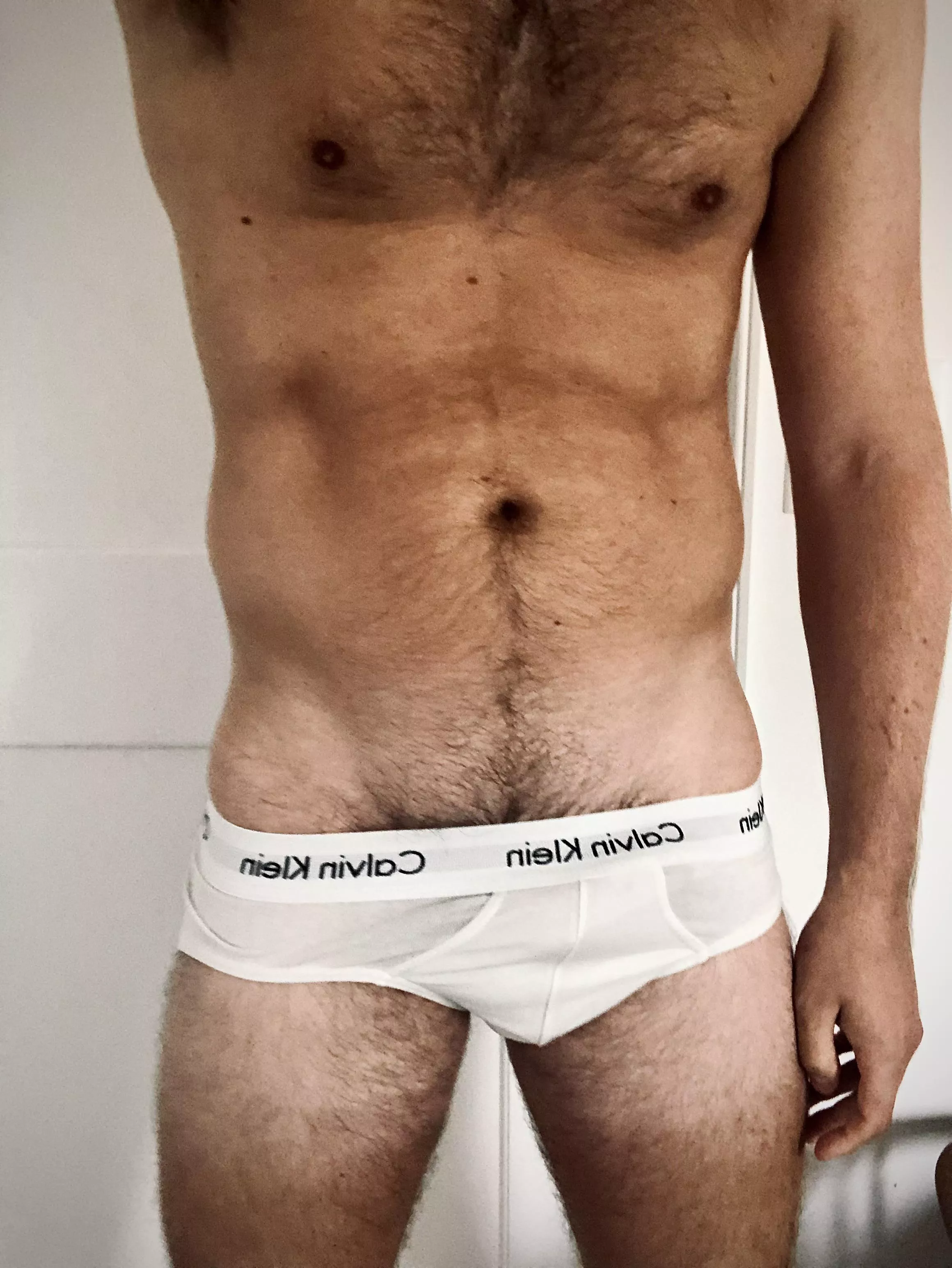 I love wearing my white briefs I love wearing my white briefs