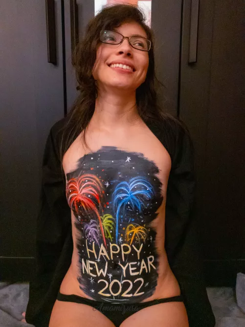 I made a body paint [f]or New Year's!