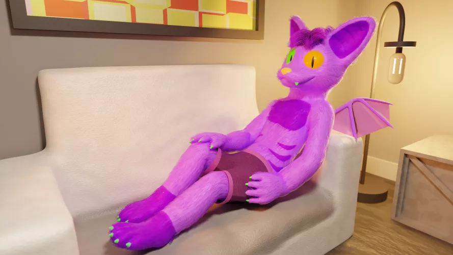 I made this bat guy in blender