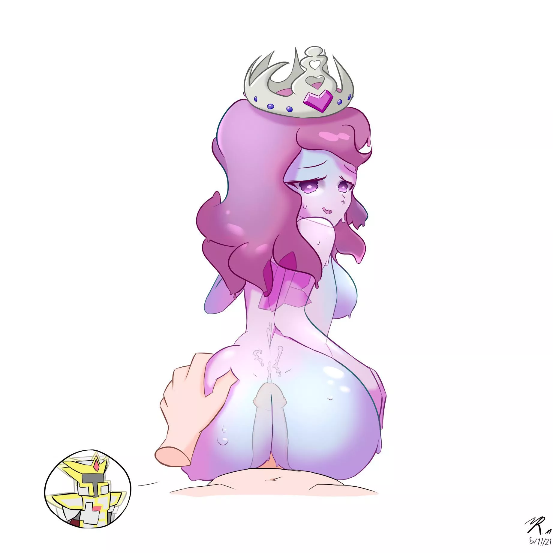 i made this drawing a while ago but im pretty sure its what started my liking toward slime gals 😩