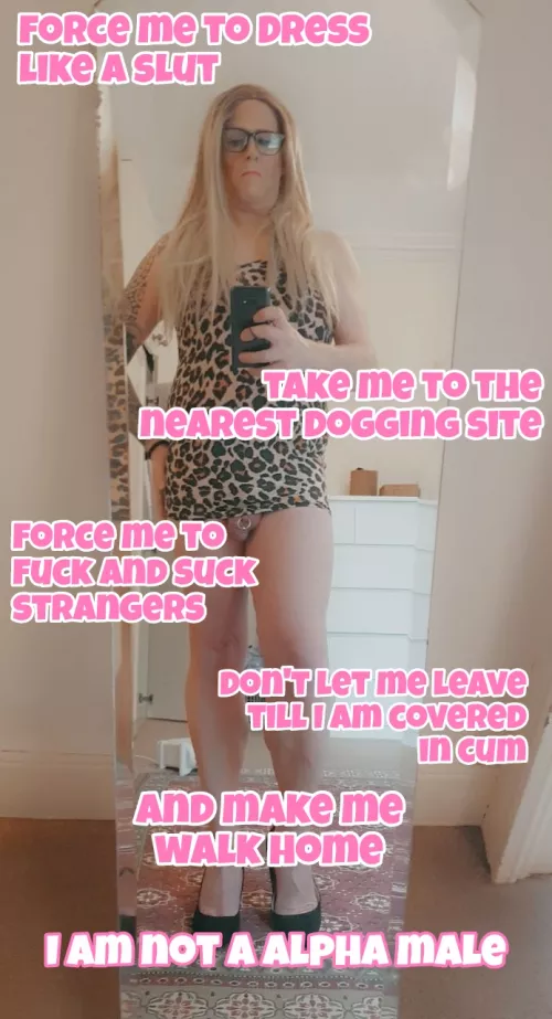 I need to b taught I'm not an alpha male.