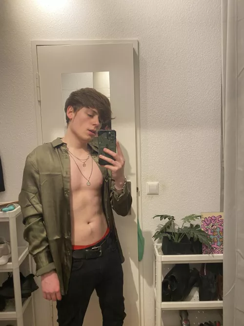 I now I now … the underwear and shirt don’t match.