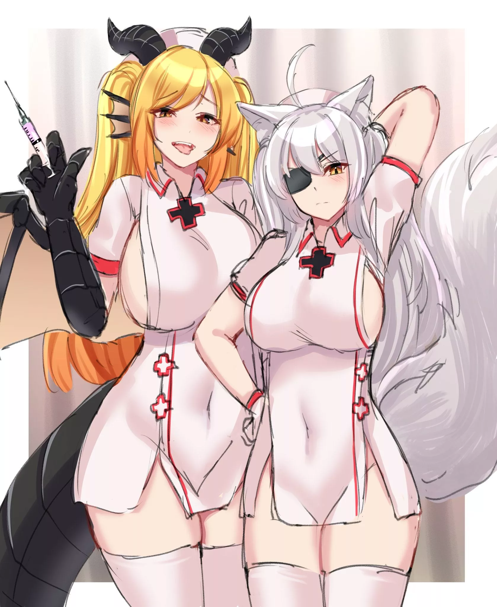 I ran into 2 weird nurses today, I'm pretty sure they don't even work here