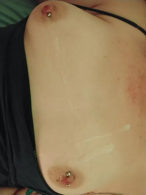 I rarely ask for cum on my tits... I knew I'd get what I wanted