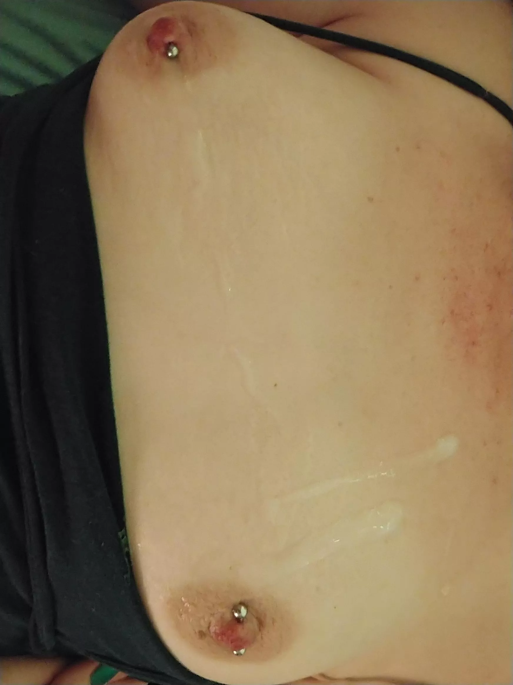 I rarely ask for cum on my tits... I knew I'd get what I wanted