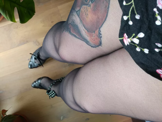 I really like the way my thick legs look in a pair of sheer black tights I really like the way my thick legs look in a pair of sheer black tights