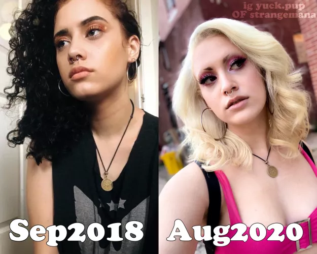 I started talkkng to the man who made me into a bimbo two years ago!! Just went blonder this morning, now to lips