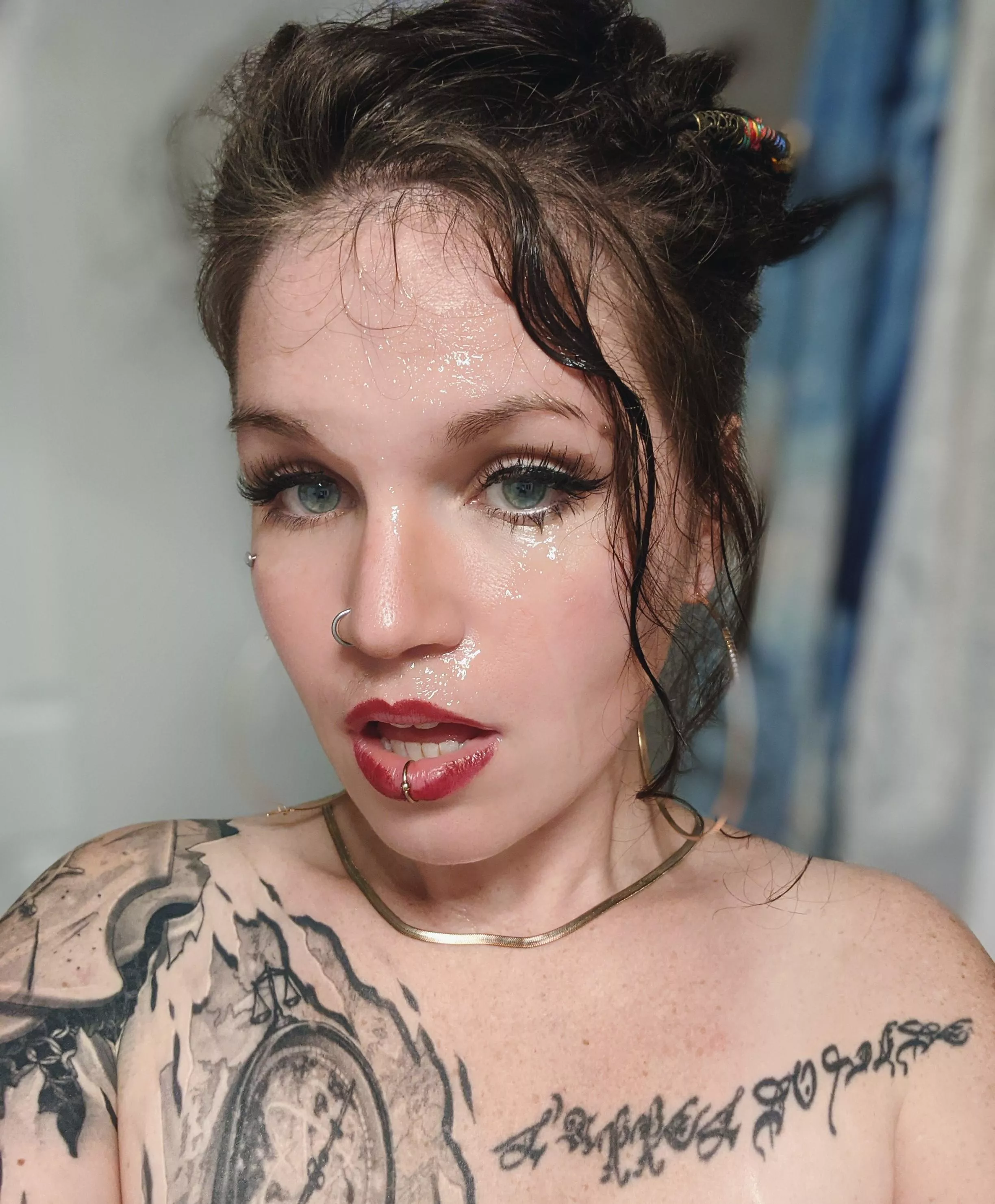 I tied my hair back and it still got blasted anyway I tied my hair back and it still got blasted anyway