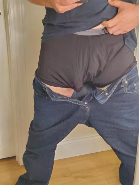 I tried boxer briefs today and failed at it. Can't figure out where to put this guy. I tried boxer briefs today and failed at it. Can't figure out where to put this guy.