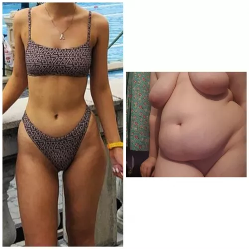 I used to be sexy😓 fat shame me for being so huge and unfit (rape kink- too unfit to escape)