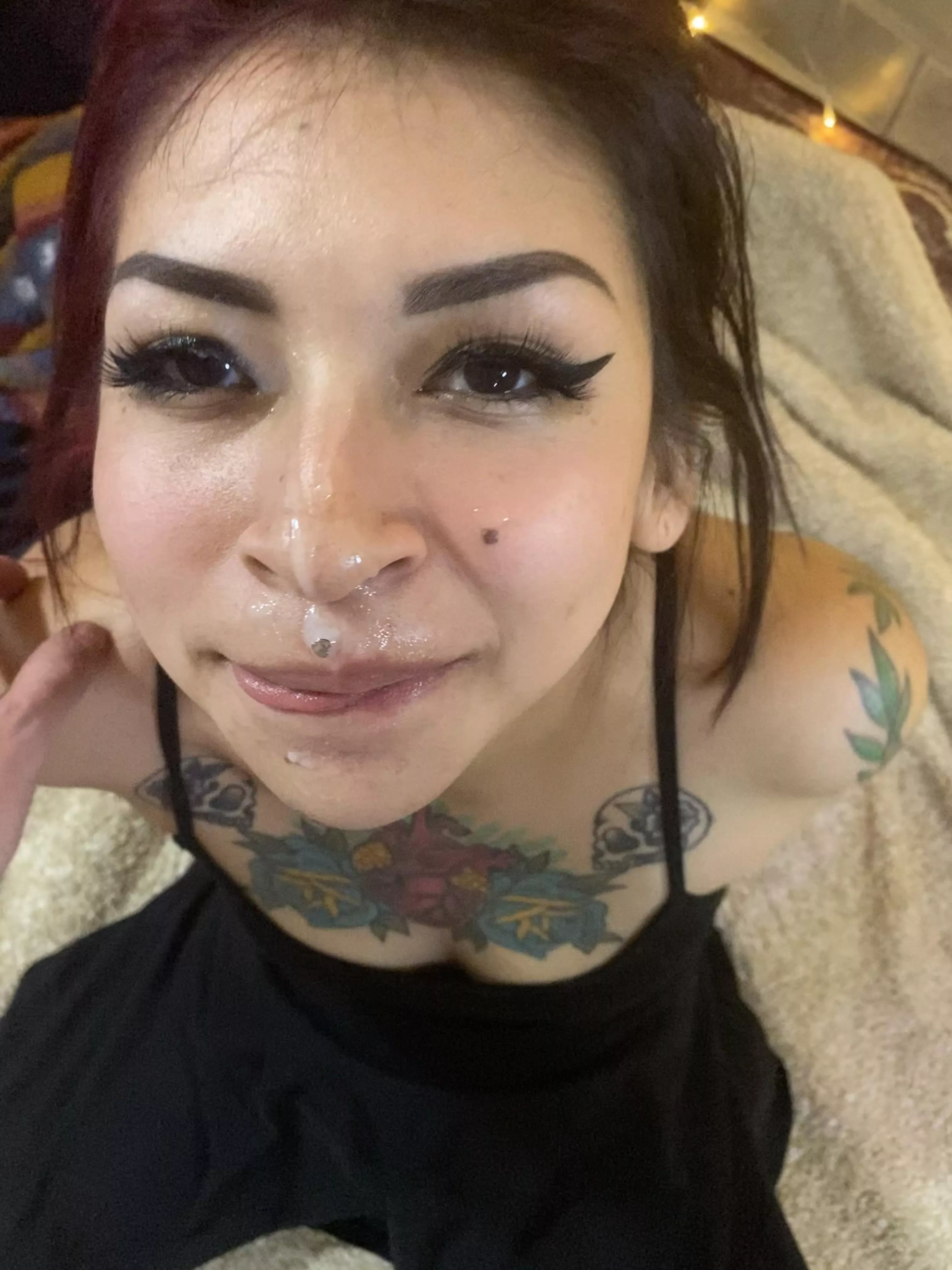 I was begging for cum... so he delivered, on my face. I was begging for cum... so he delivered, on my face.