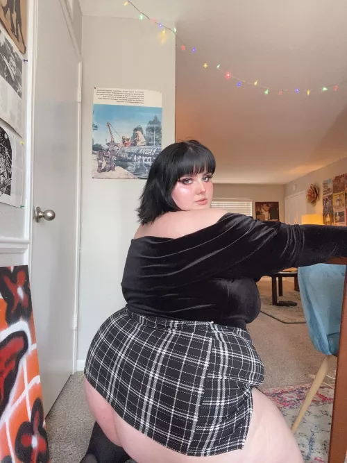 i was taking selfies and my skirt slipped up. i guess my ass is just too big π