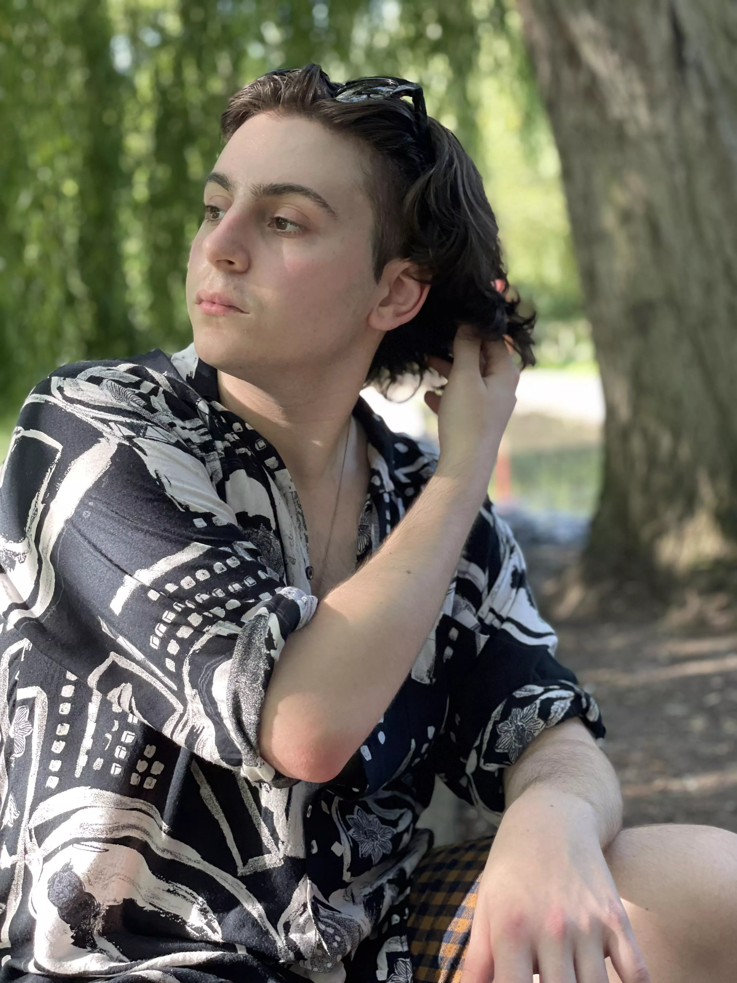 I was told to touch grass? Anyways touched my hair instead