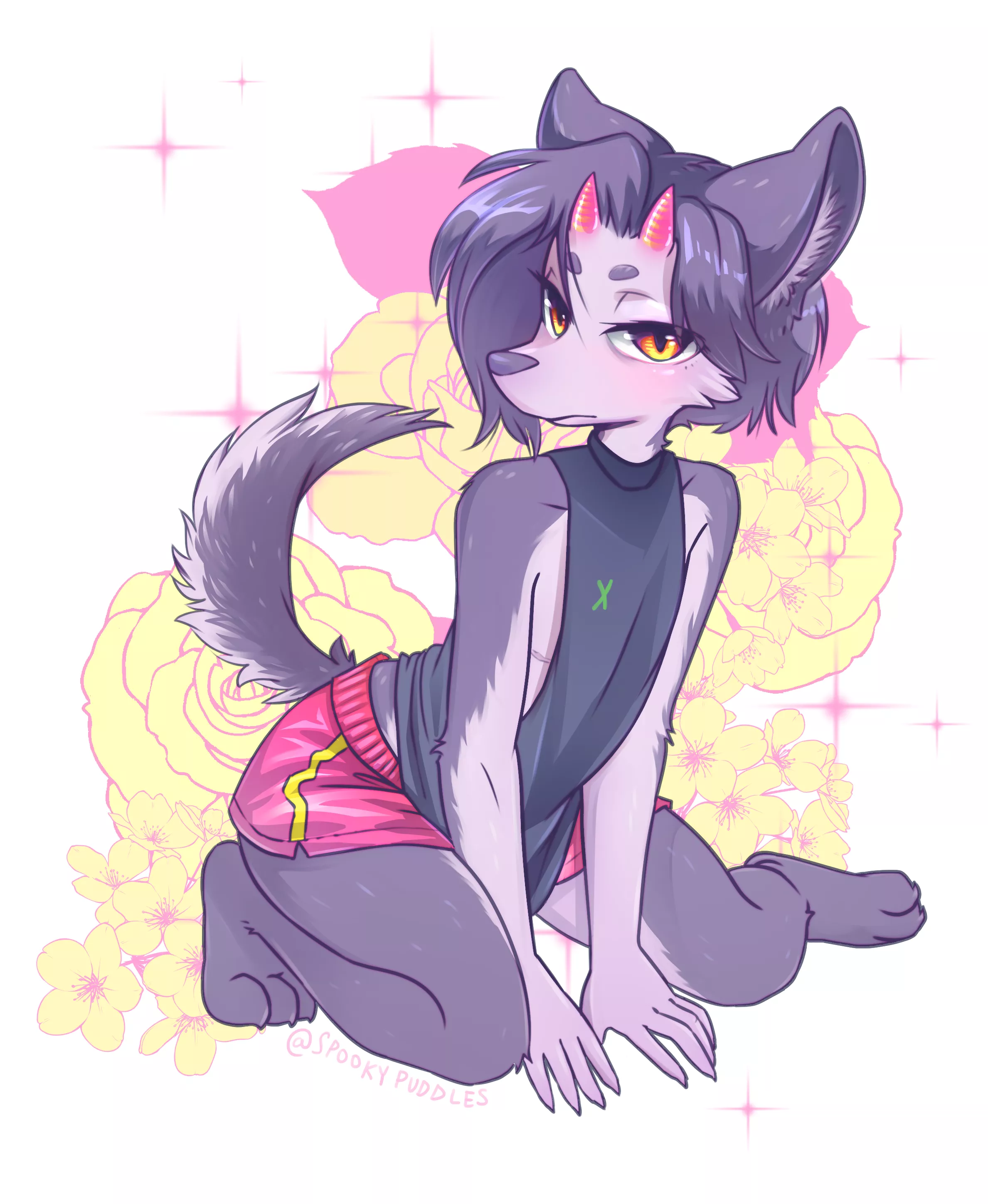 I will never get tired of the sparkle brush in clip studio paint (OC)