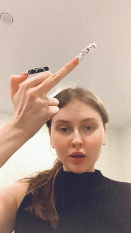 I will shove this finger in your ass! You little slut!