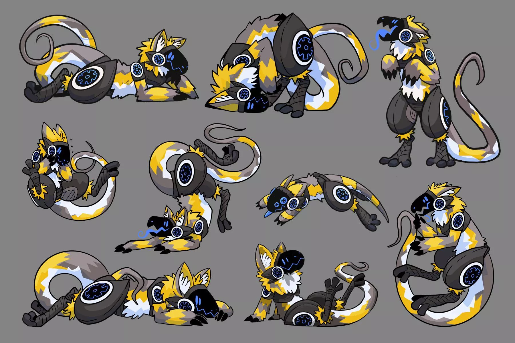 I’d like to introduce my goofy protogen, Rivet (OC)