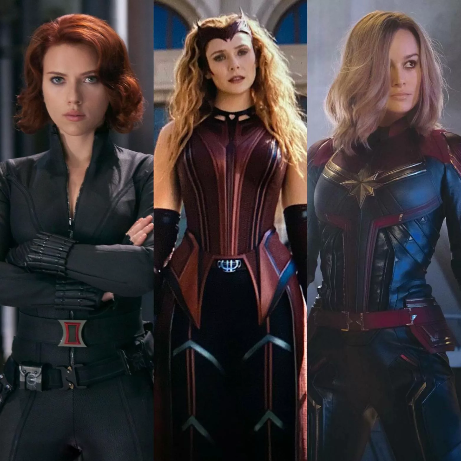 I'd love to spend a wild night sharing these Marvel babes with a bro (Scarlett Johansson, Elizabeth Olsen, Brie Larson) I'd love to spend a wild night sharing these Marvel babes with a bro (Scarlett Johansson, Elizabeth Olsen, Brie Larson)
