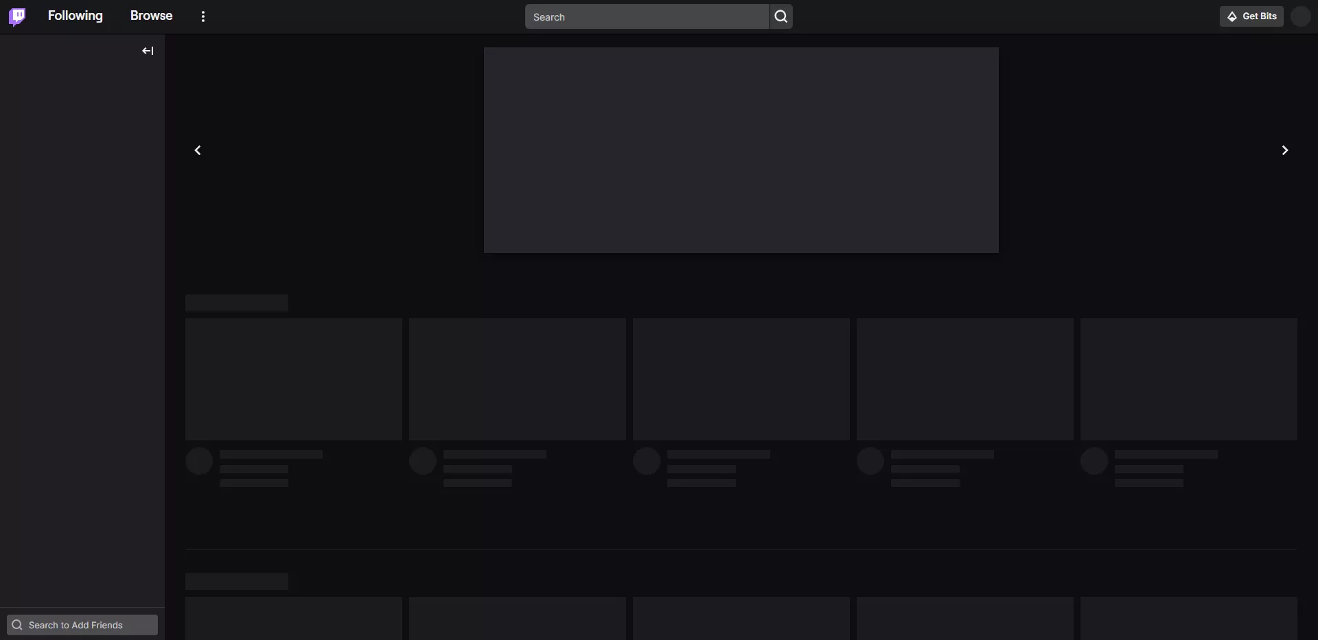 if i go to twitch and log in to my account on chrome it only shows this, even after deleting cache it does the same thing. twitch works fine on edge (prolly because i never used it). also in streams it loads the video and the chat but without almost anyt