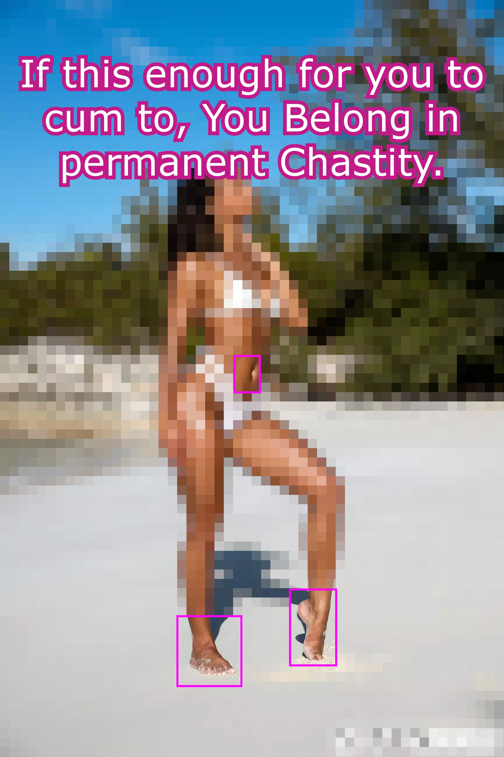 If this is enough for you to cum to, You belong in permanent Chastity.