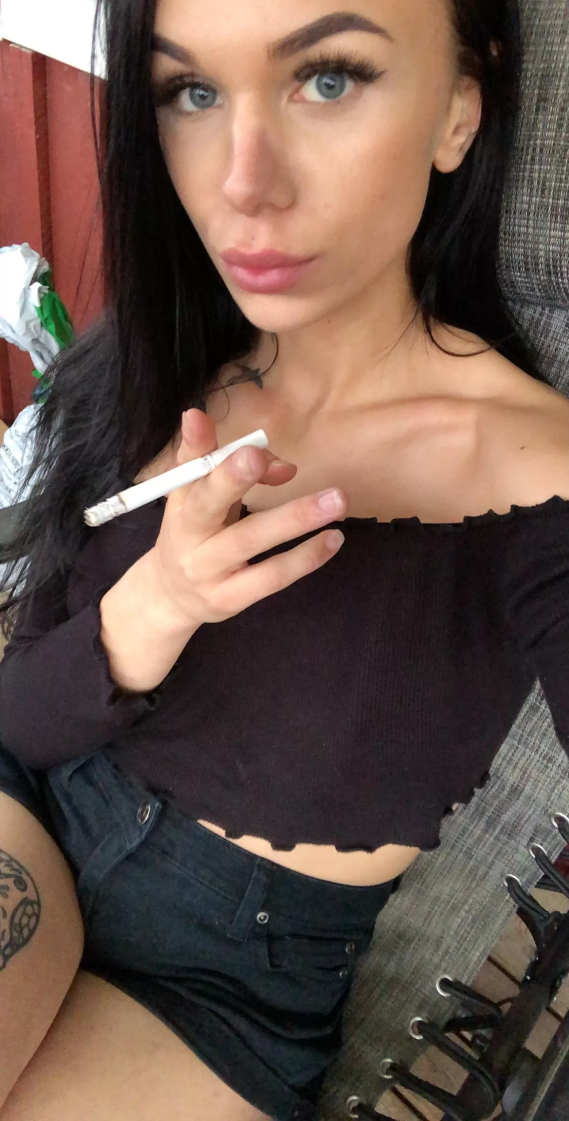 I'll breathe my smoke all over you and you'll thank me. I'll breathe my smoke all over you and you'll thank me.