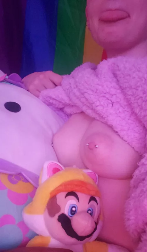 I'll let you touch them on one condition...