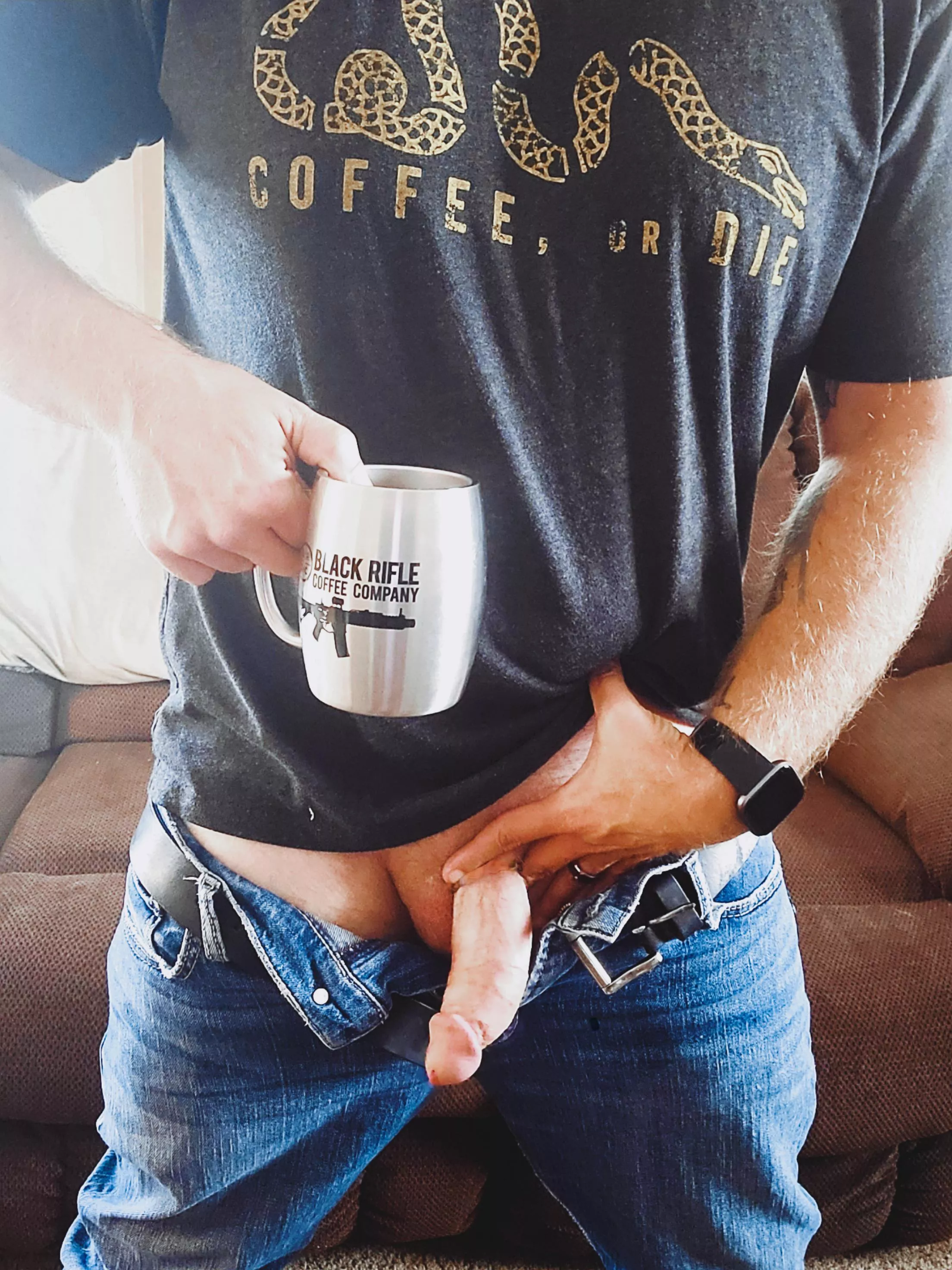 I'll share a dick pic on Mondays, but if you want some of this coffee we're gonna have to talk trade! Have a sexy week Coffee Freaks! 💋
