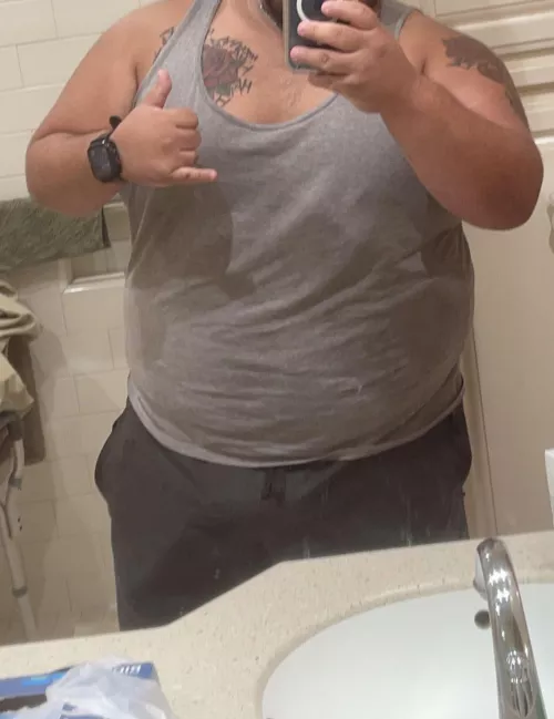 I’m a big guy that’s packing! And everybody compliments me on my shoulders