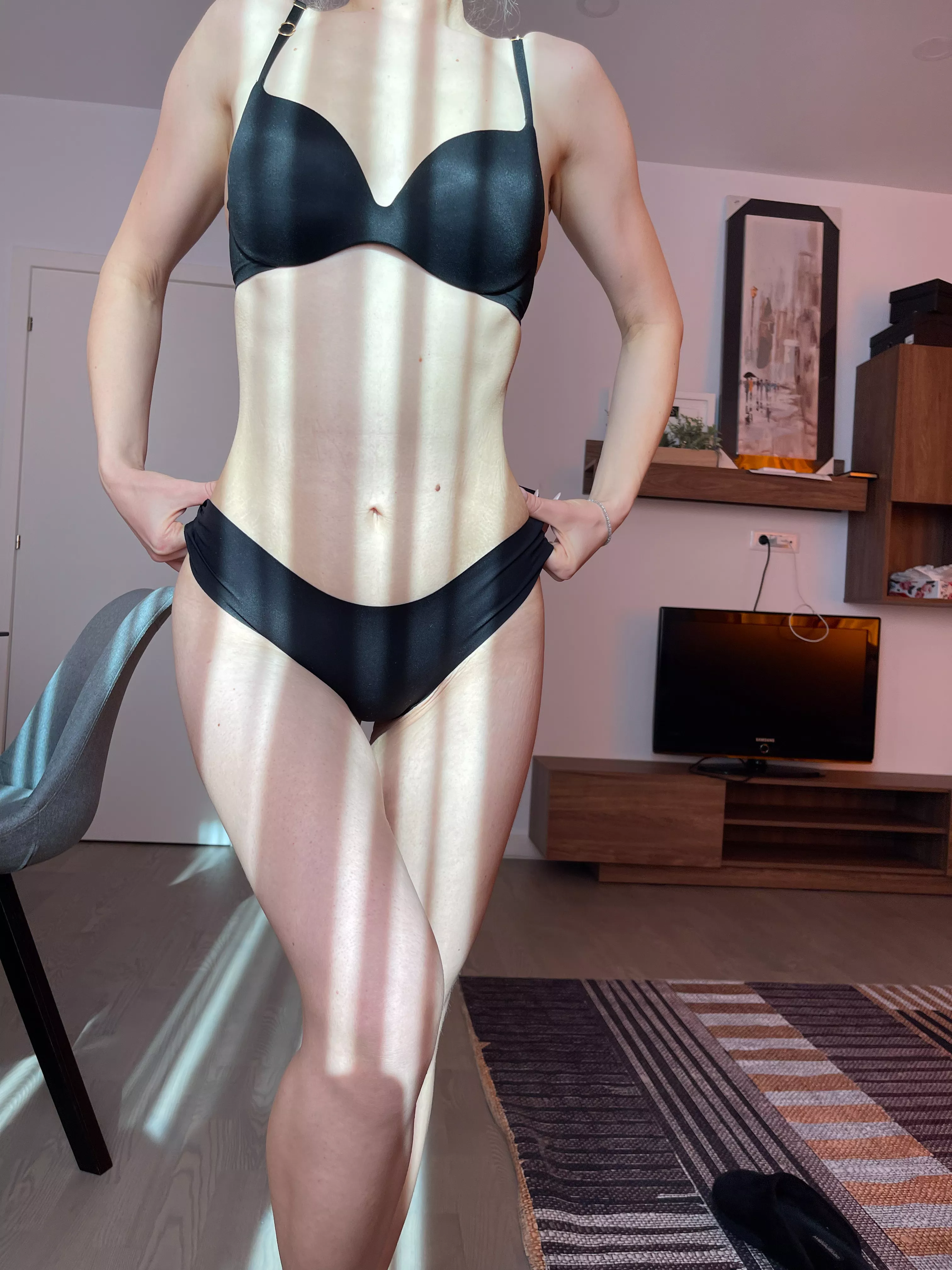 I’m going to trace sexy messages on your skin with my tongue, and you have to guess what they say.