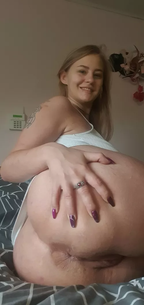 I'm laughing, because I know your warm tongue is about to land there and maybe something else?