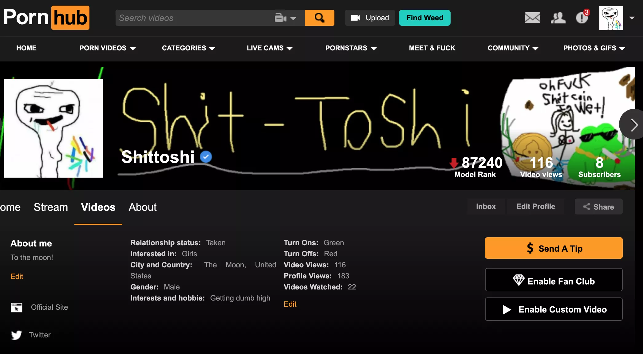 I'm now verified on PORNHUB!!!!!! I'm now verified on PORNHUB!!!!!!
