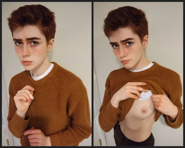 I'm shy about my chest, but I'm still a slut at the end of the day