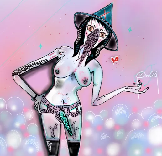 Im usually a surreal bodyhorror artist but I made a dommy mommy plague doctor in the spirit of the endemic