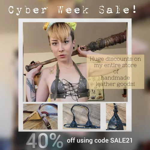 I'm wearing leather, but I also make wearable leather. 🥰