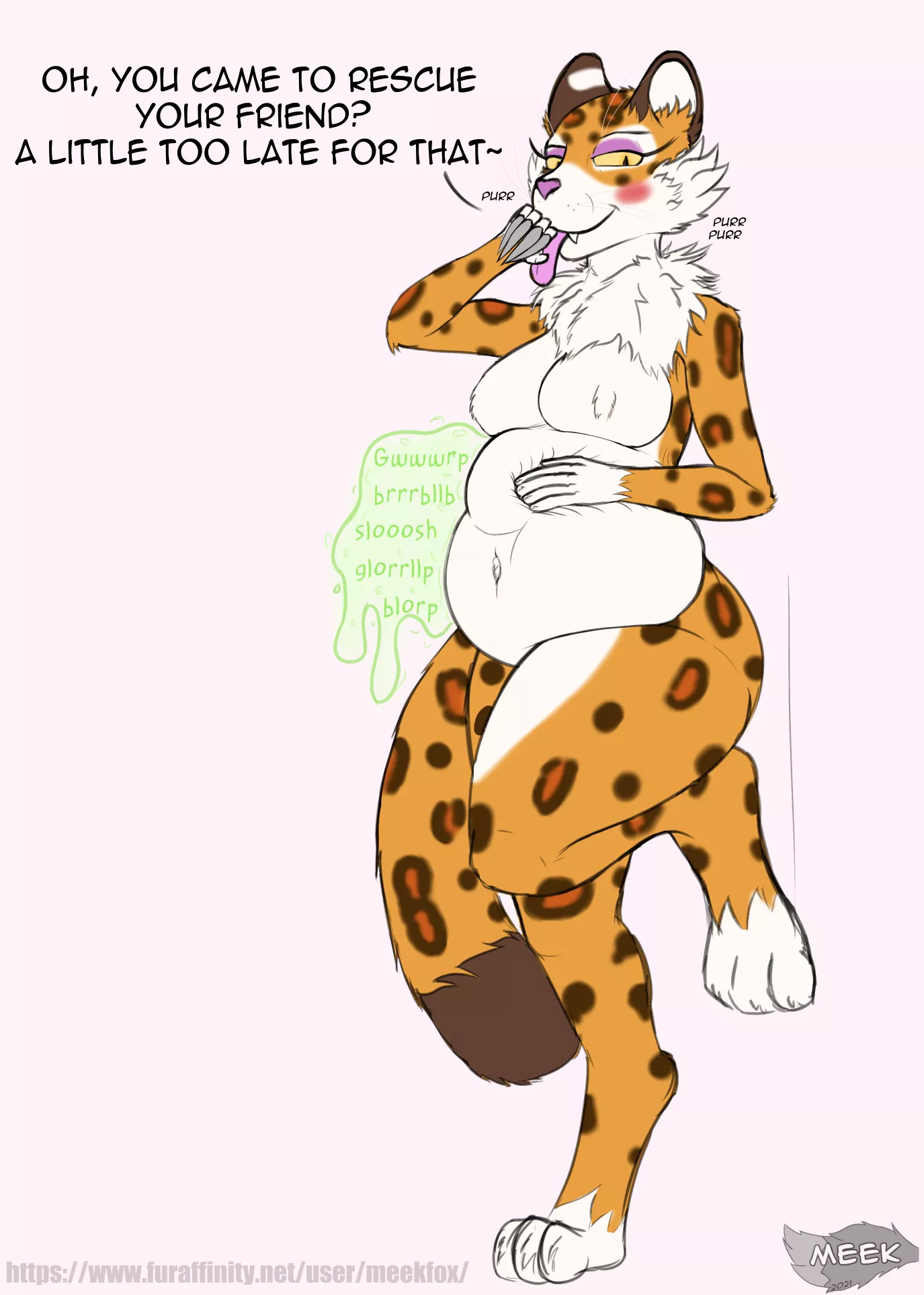 {Image} Clawroline's lunch [Meek-Fox] (Female, Digestion, Leopard pred)