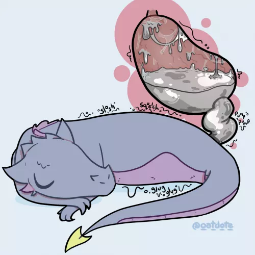 {image} Deer Soup (art by oatdote)[dragon][gooey digestion]