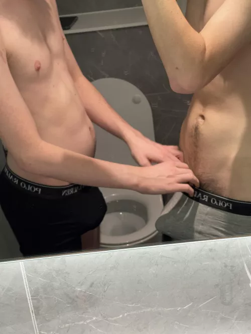 Imagine taking the underwear down and bam