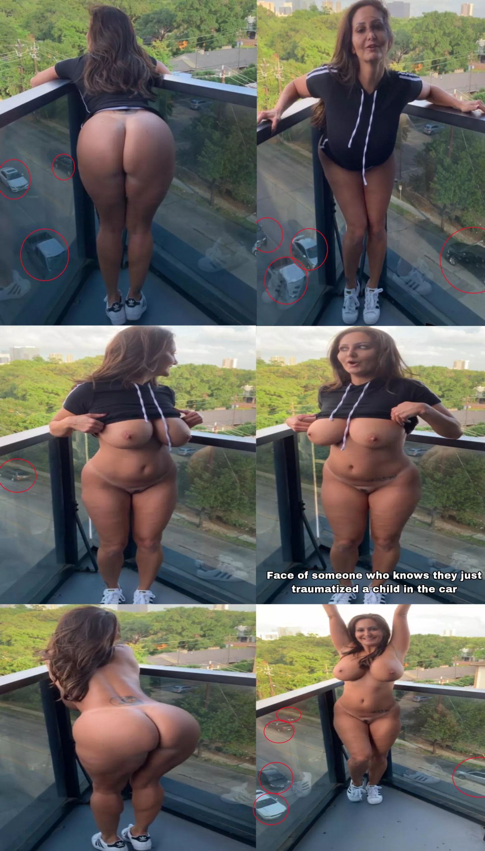 Imagine the reaction of boys or young men who have just become men when they see Ava's vagina or ass in the car window