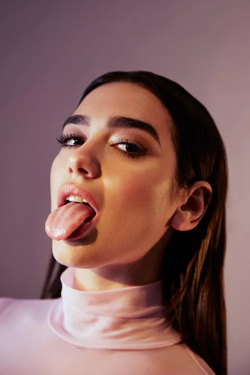 Imagining the feeling of Dua Lipa's tongue on my cock Imagining the feeling of Dua Lipa's tongue on my cock
