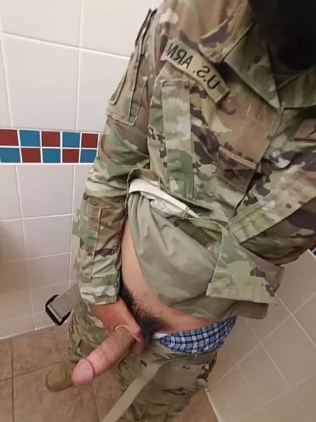 In a public bathroom In a public bathroom